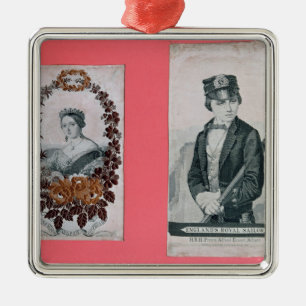 Queen Victoria and Prince Albert bookmarks Metal Ornament