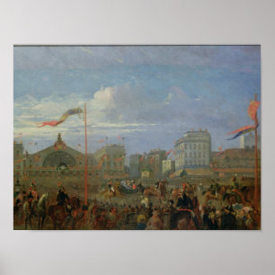 Queen Victoria Arriving at the Gare de l'Est Poster