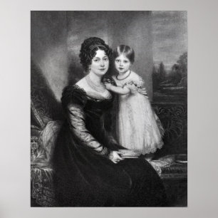 Queen Victoria as an infant with her mother Poster