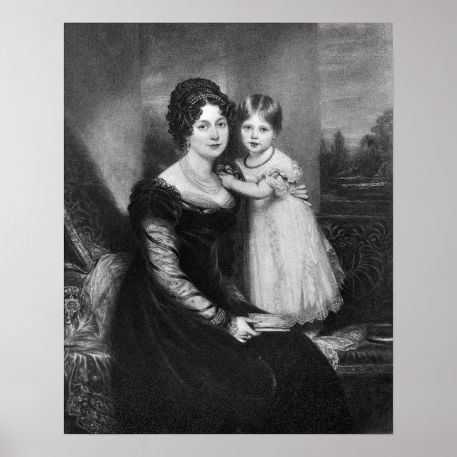 Queen Victoria as an infant with her mother Poster (Front)