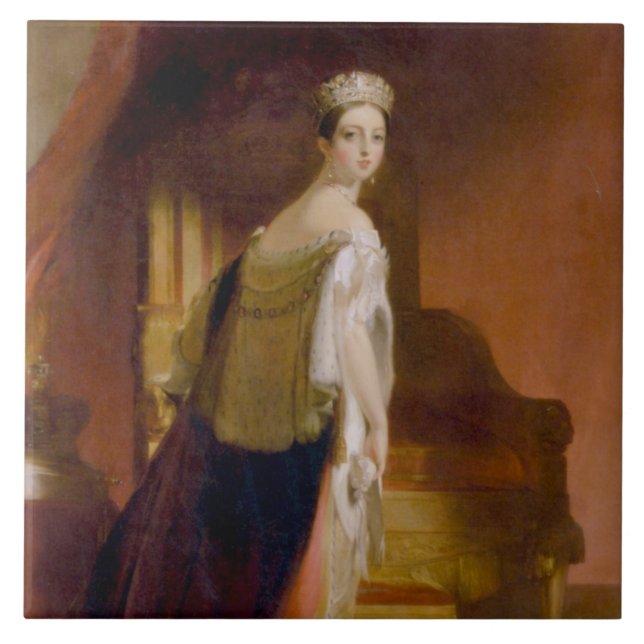 Queen Victoria (by Thomas Sully) Ceramic Tile (Front)
