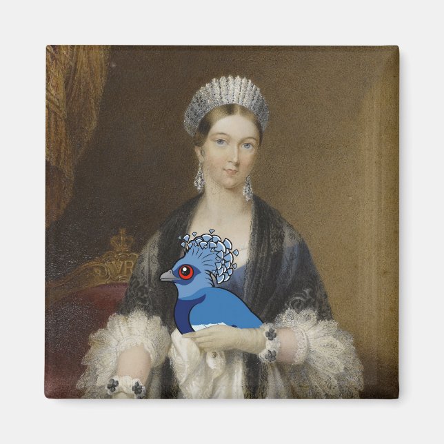 Queen Victoria Crowned Pigeon Magnet (Front)
