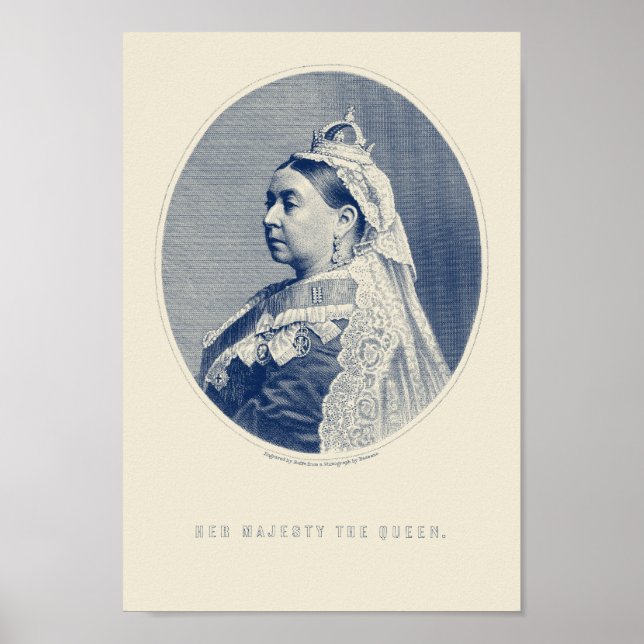 Queen Victoria Engraving - Her Majesty The Queen Poster (Front)