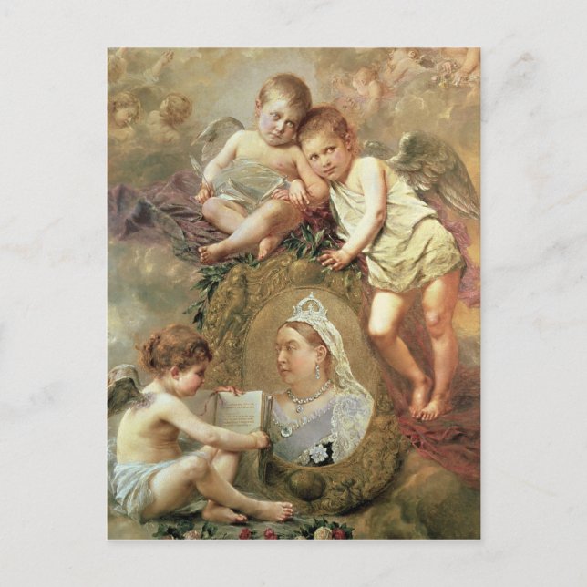 Queen Victoria - In Memoriam Postcard (Front)