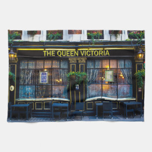 Queen Victoria Pub Tea Towel
