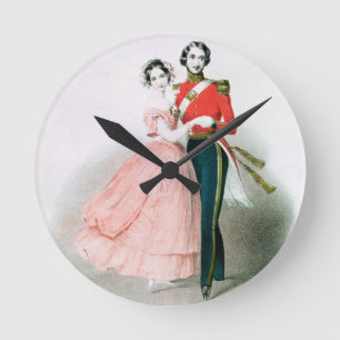 Queen Victoria Round Clock