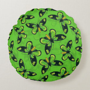 Queen Victoria' s birdwing butterfly Round Cushion