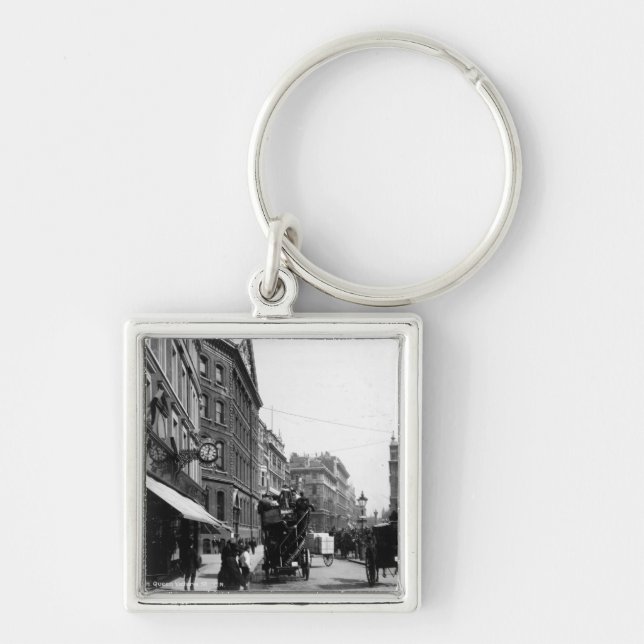 Queen Victoria Street, London, c.1891 Key Ring (Front)