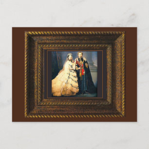 Queen Victoria Wedding Portrait Print Postcard