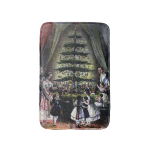 Queen Victoria's Christmas Tree Bath Mat