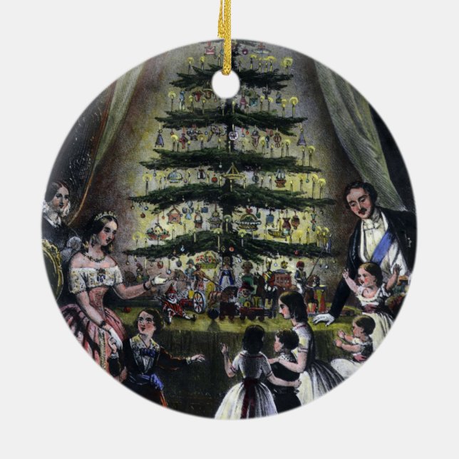 Queen Victoria's Christmas Tree Ceramic Ornament (Back)
