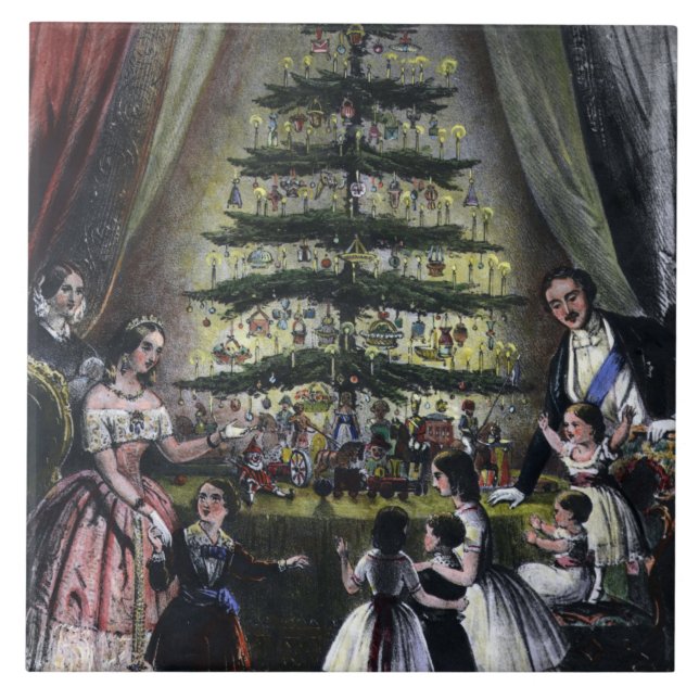Queen Victoria's Christmas Tree Ceramic Tile (Front)