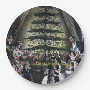 Queen Victoria's Christmas Tree Paper Plate