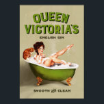 Queen Victoria's English Gin: Vintage Alcohol Ad Poster<br><div class="desc">Design by The Whiskey Ginger.</div>