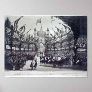 Queen Victoria's first visit to Brighton Poster