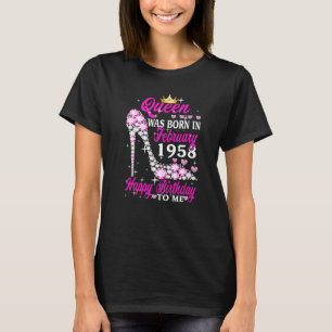 Queen Was Born In February 1958 65th Birthday High T-Shirt