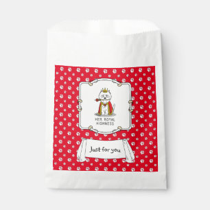 Queen Westie Dog West Highland White Terrier Favour Bag