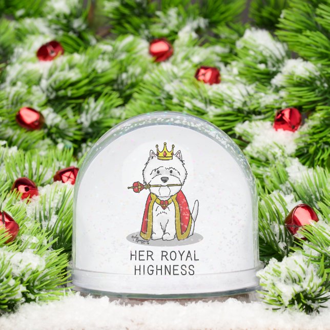 Queen Westie Dog West Highland White Terrier Snowglobe (Christmas)