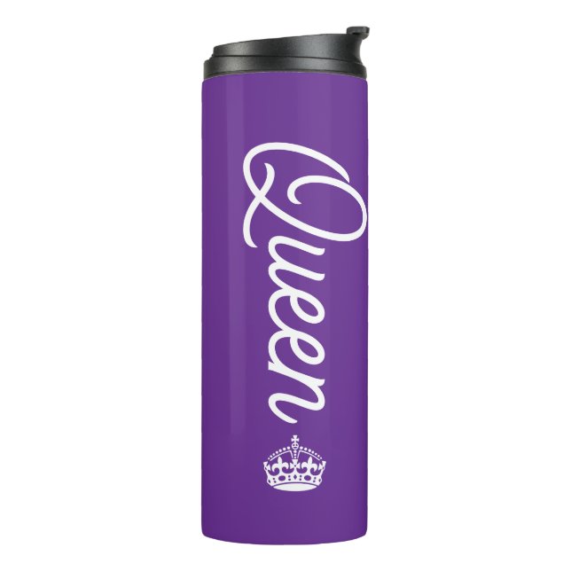 Queen With Crown Thermal Tumbler (Rotated Left)