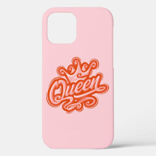 Queen With Crown, Typography Design iPhone 12 Pro Case