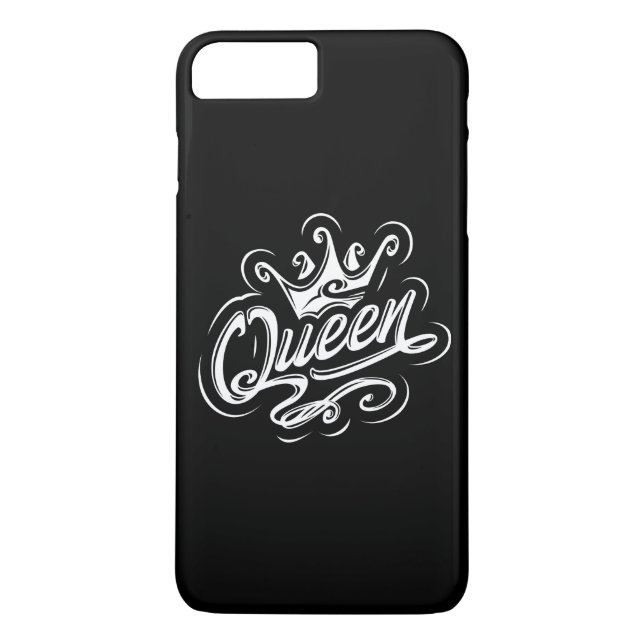 Queen With Crown, Typography Design Case-Mate iPhone Case (Back)