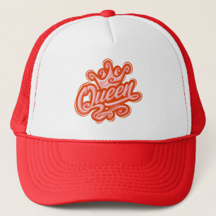 Queen With Crown, Typography Design Trucker Hat