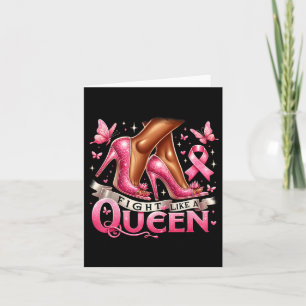 Queen Woman Fight Like A Queen Breast Cancer Aware Card