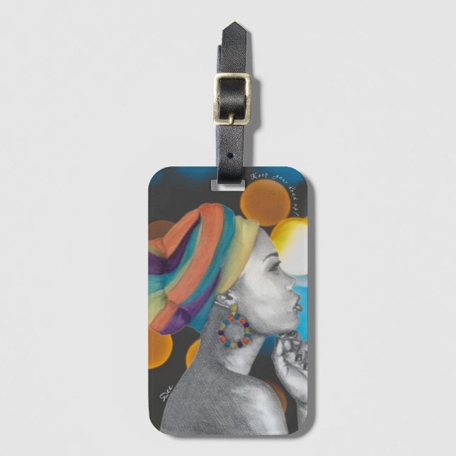QUEENCONFIDENCE Acrylic Luggage Tag (Front Vertical)