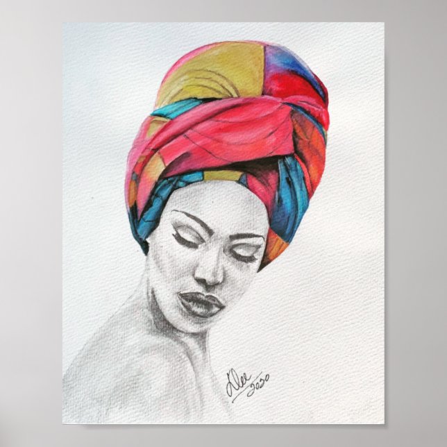 QUEENCONFIDENCE Premium Canvas Gloss Poster (8x10) (Front)