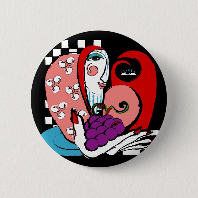 queenie 6 cm round badge (Front)