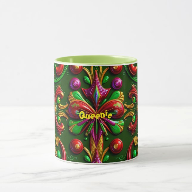 QUEENIE ~ CHRISTMAS ~ 3D ~ Multicolour ~ Mug (Center)