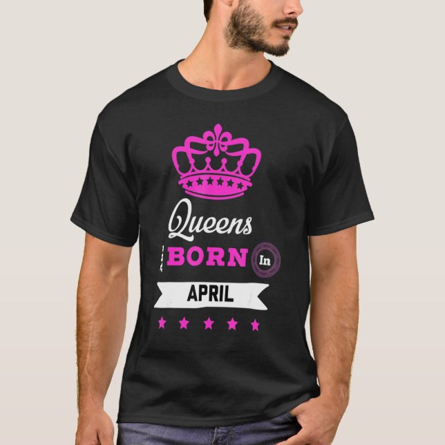 Queens Are Born In April Essential T-Shirt (Front)
