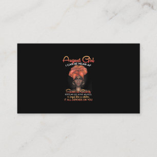 Queens Are Born In August Birthday Black Women Business Card