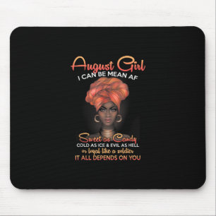 Queens Are Born In August Birthday Black Women Mouse Pad