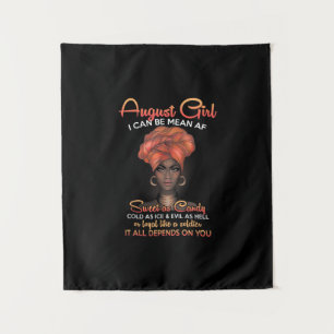 Queens Are Born In August Birthday Black Women Tapestry