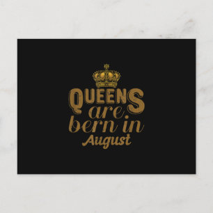 Queens Are Born In August Girl Leo Birthday Month Postcard
