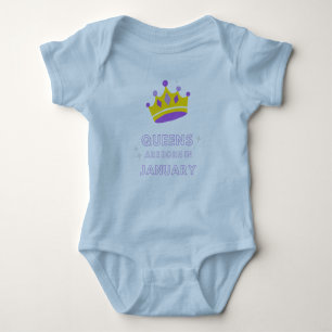 Queens are born in January Baby Bodysuit