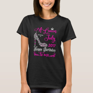 Queens Are Born In July 2017 5th Birthday For Girl T-Shirt