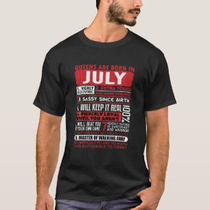Queens Are Born In July 2021 For Girls And Womens T-Shirt
