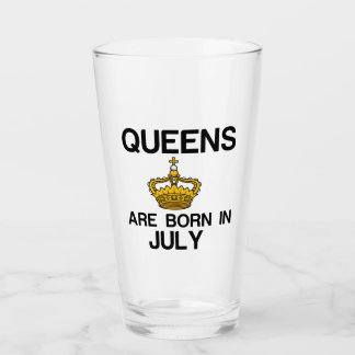 QUEENS ARE BORN IN JULY GLASS