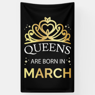 Queens Are Born In March I Banner