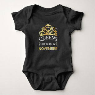Queens Are Born In November I Baby Bodysuit