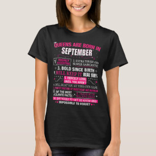 Queens are Born In September T-Shirt