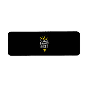 Queens Are Born On August 29 August Birthday Gift Return Address Label
