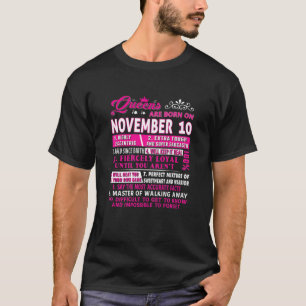 Queens Are Born On November 10th Birthday Women T-Shirt