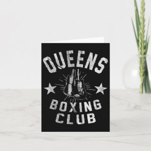 Queens Boxing Club - Vintage Distressed Boxer Card