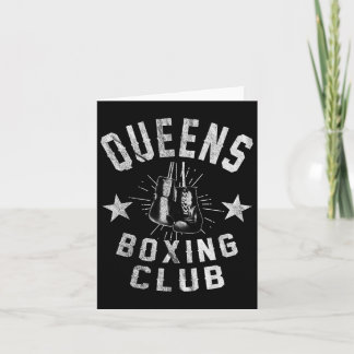 Queens Boxing Club - Vintage Distressed Boxer  Card
