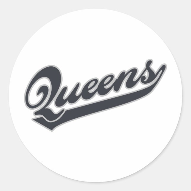 *Queens Classic Round Sticker (Front)