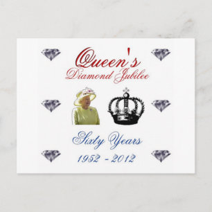 Queens Diamond Jubilee 1952-2012 60 Years Postcard