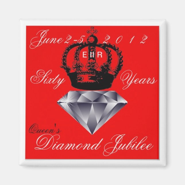 Queens Diamond Jubilee Magnet (Front)